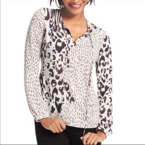 CAbi Animal Print Leopard Blouse Top